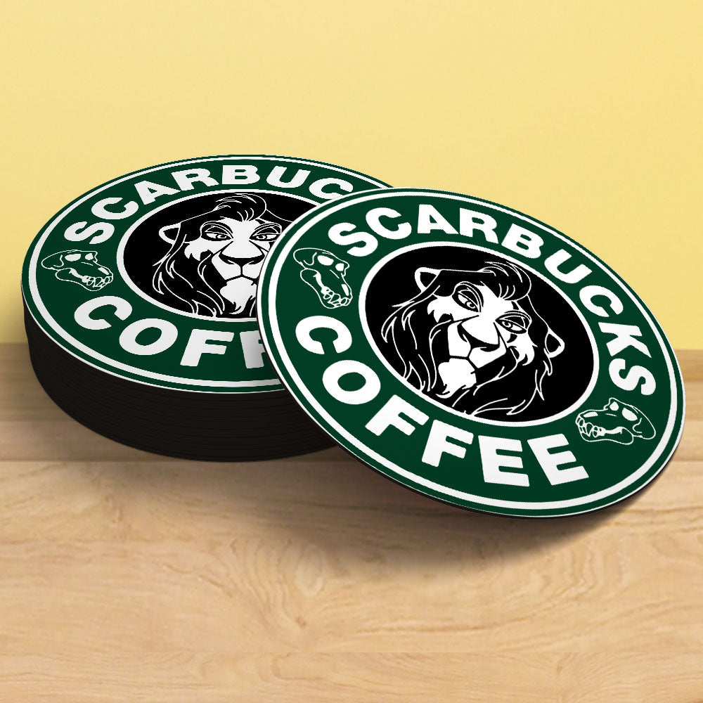 Scarbucks Coffee Tea Coaster | Cafe Logo Parody