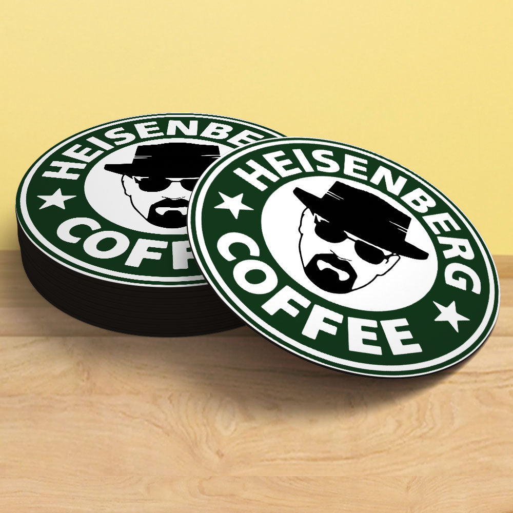 Heisenberg Coffee Tea Coaster | Cafe Logo Parody