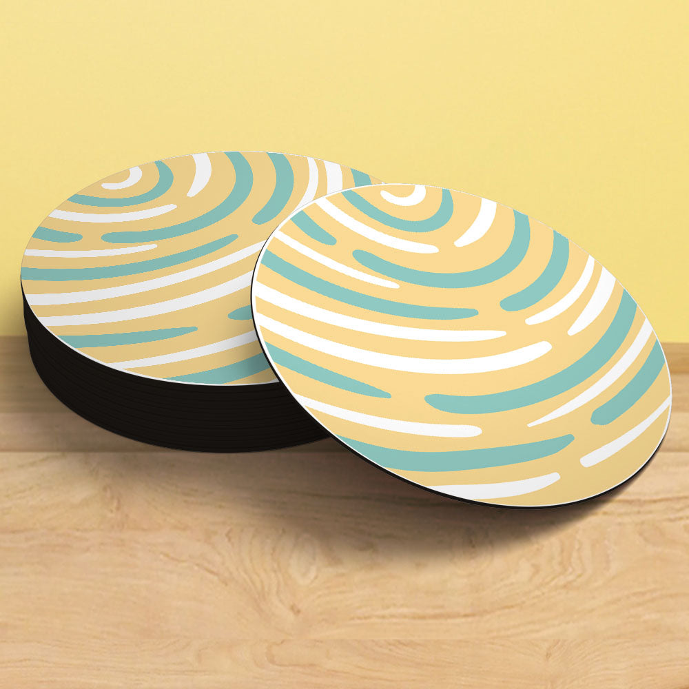 Abstract Wave Pattern Tea Coaster | Organic Style