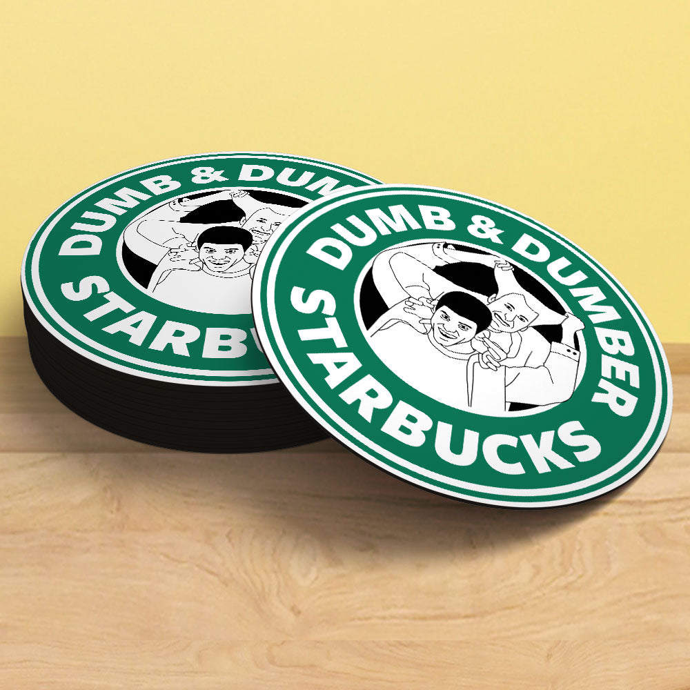 Funny Coffee Parody Tea Coaster | Dumb & Dumber Style