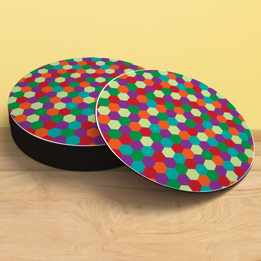 Colorful Dots Pattern Tea Coaster | Fun & Vibrant
