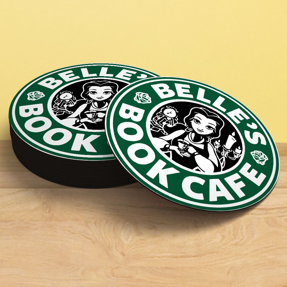 Belle’s Cafe Book Tea Coaster | Aesthetic Coaster