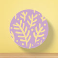 Organic Branch & Leaves Pattern Tea Coaster | Block Style