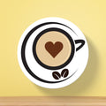 Coffee Cup Logo Tea Coaster | Minimal Cafe Style