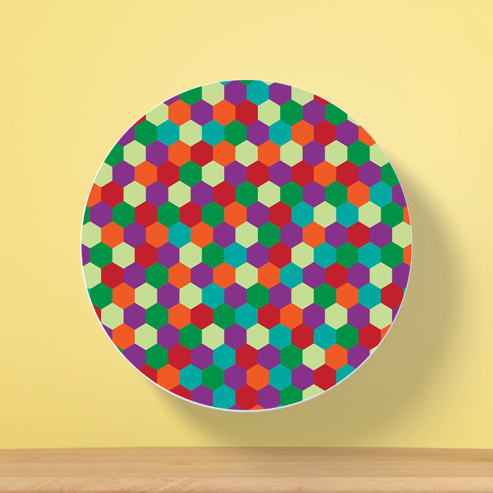 Colorful Dots Pattern Tea Coaster | Fun & Vibrant