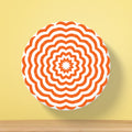 Orange Flower Tea Coaster | Circular Floral Design