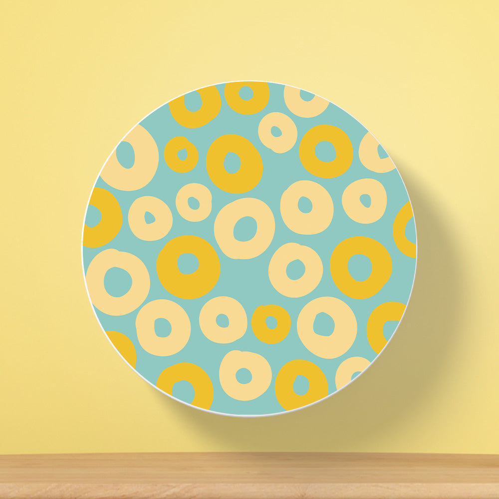 Organic Circles Pattern Tea Coaster | Block Style