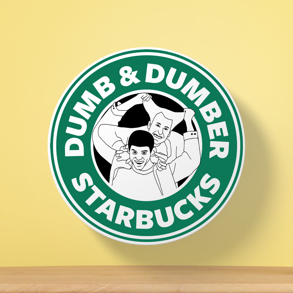 Funny Coffee Parody Tea Coaster | Dumb & Dumber Style