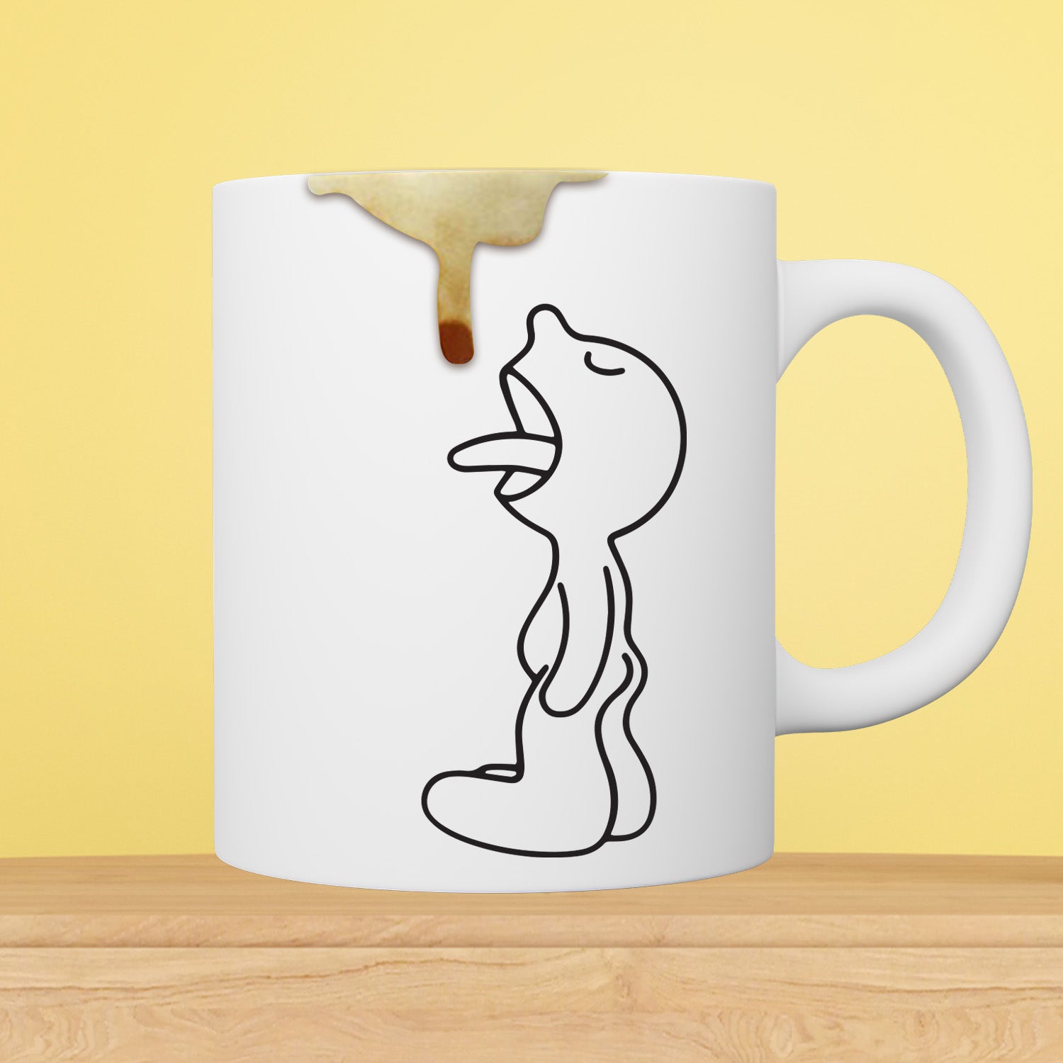 Funny Lick Cartoon 11oz White Mug