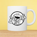 Funny Cookie Monster Style 11oz White Mug