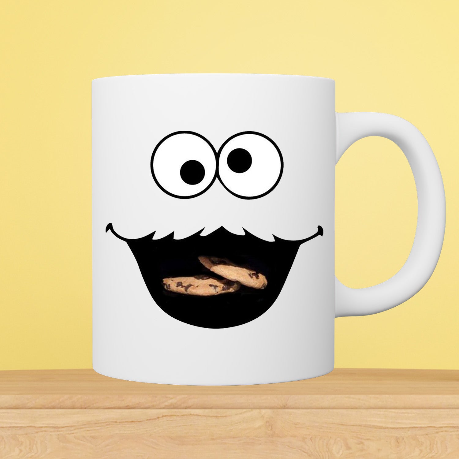 Funny Cookie Monster Having Cookie 11oz White Mug