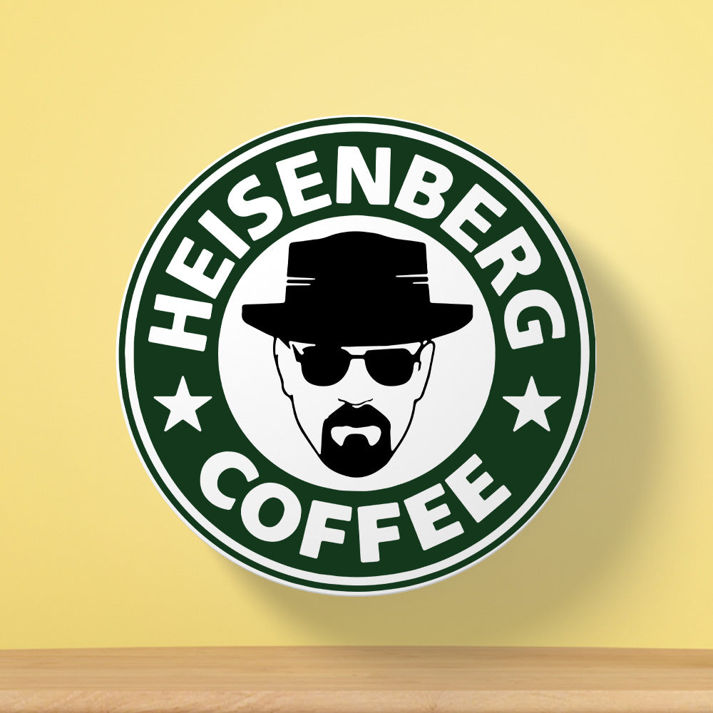 Heisenberg Coffee Tea Coaster | Cafe Logo Parody