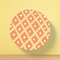 Geometric Grid Dots Tea Coaster | Minimal Pattern