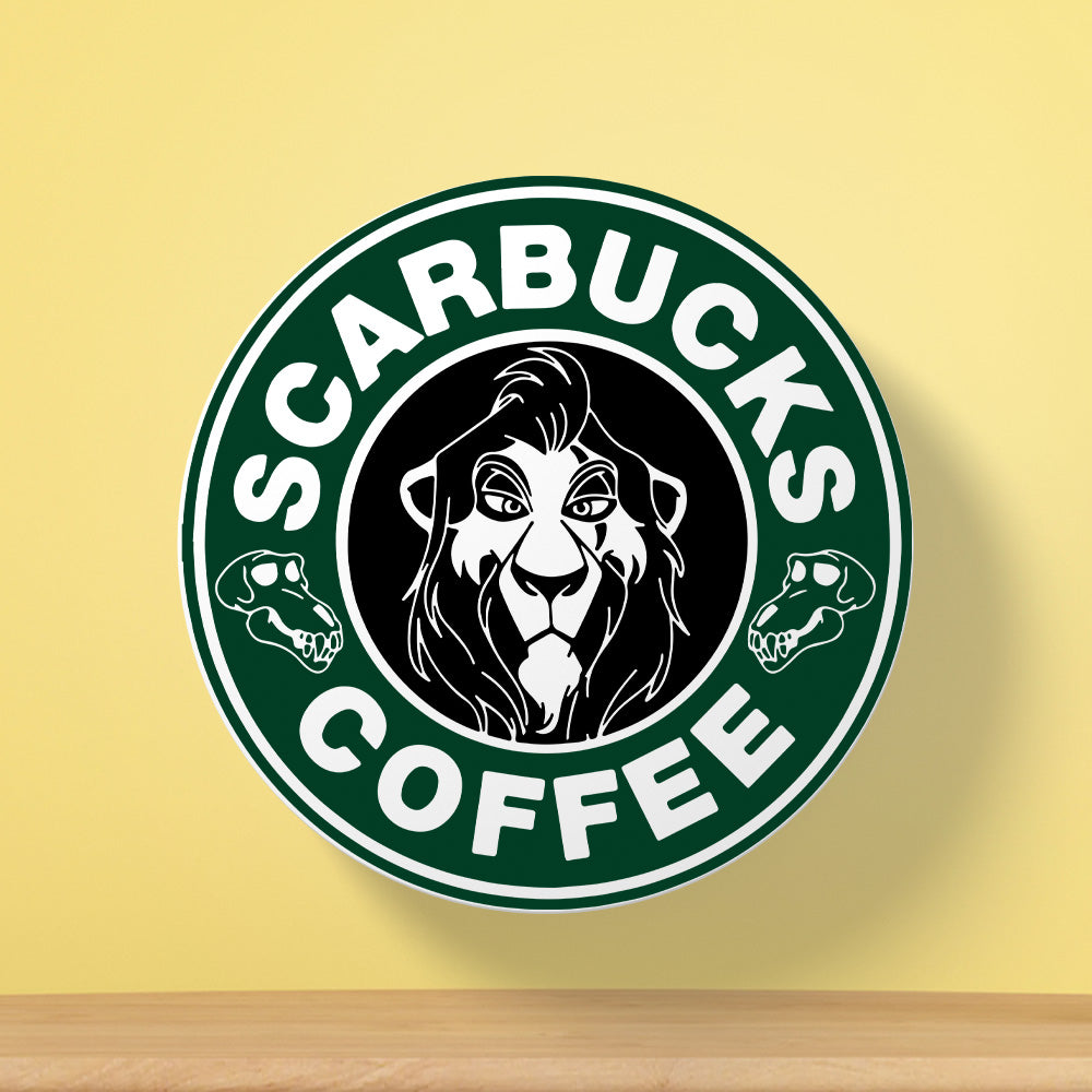 Scarbucks Coffee Tea Coaster | Cafe Logo Parody