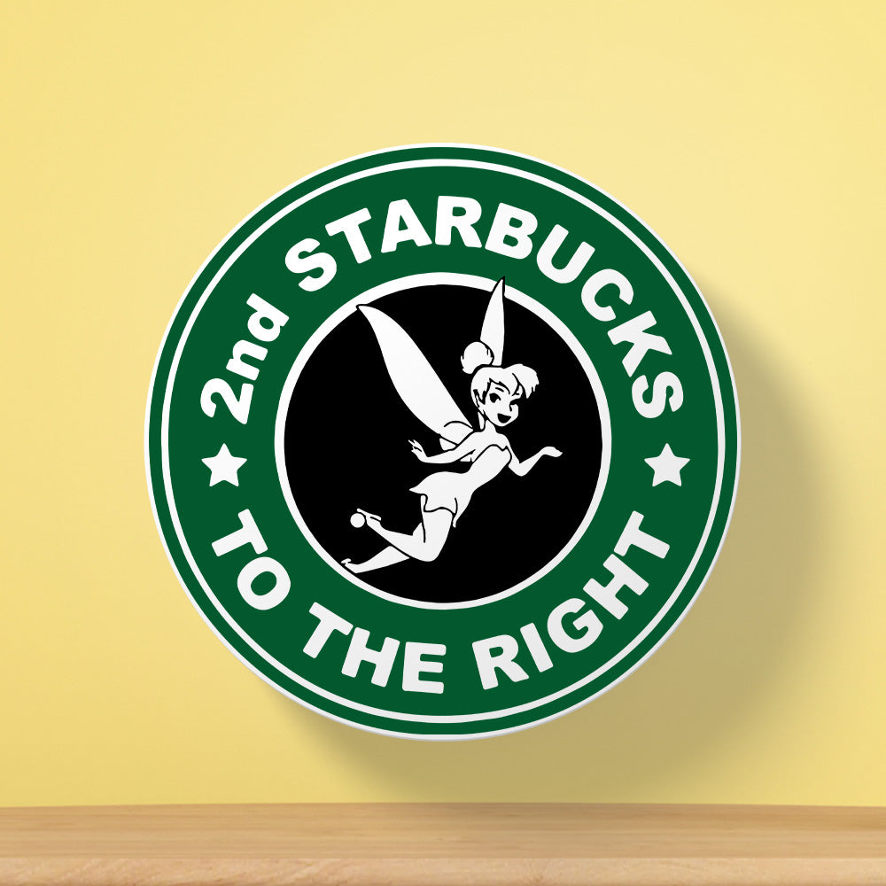2nd Starbucks to the Right Coaster | Cafe Parody