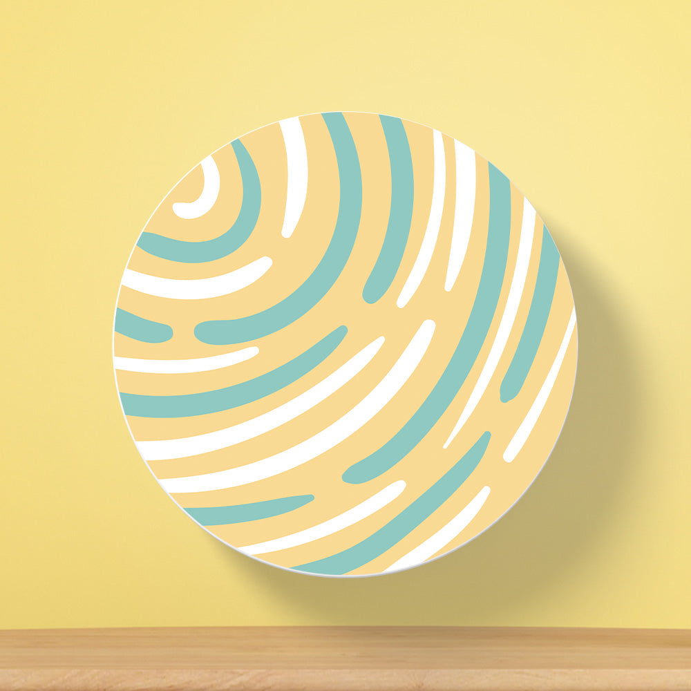 Abstract Wave Pattern Tea Coaster | Organic Style