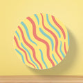 Organic Waves Pattern Tea Coaster | Block Style