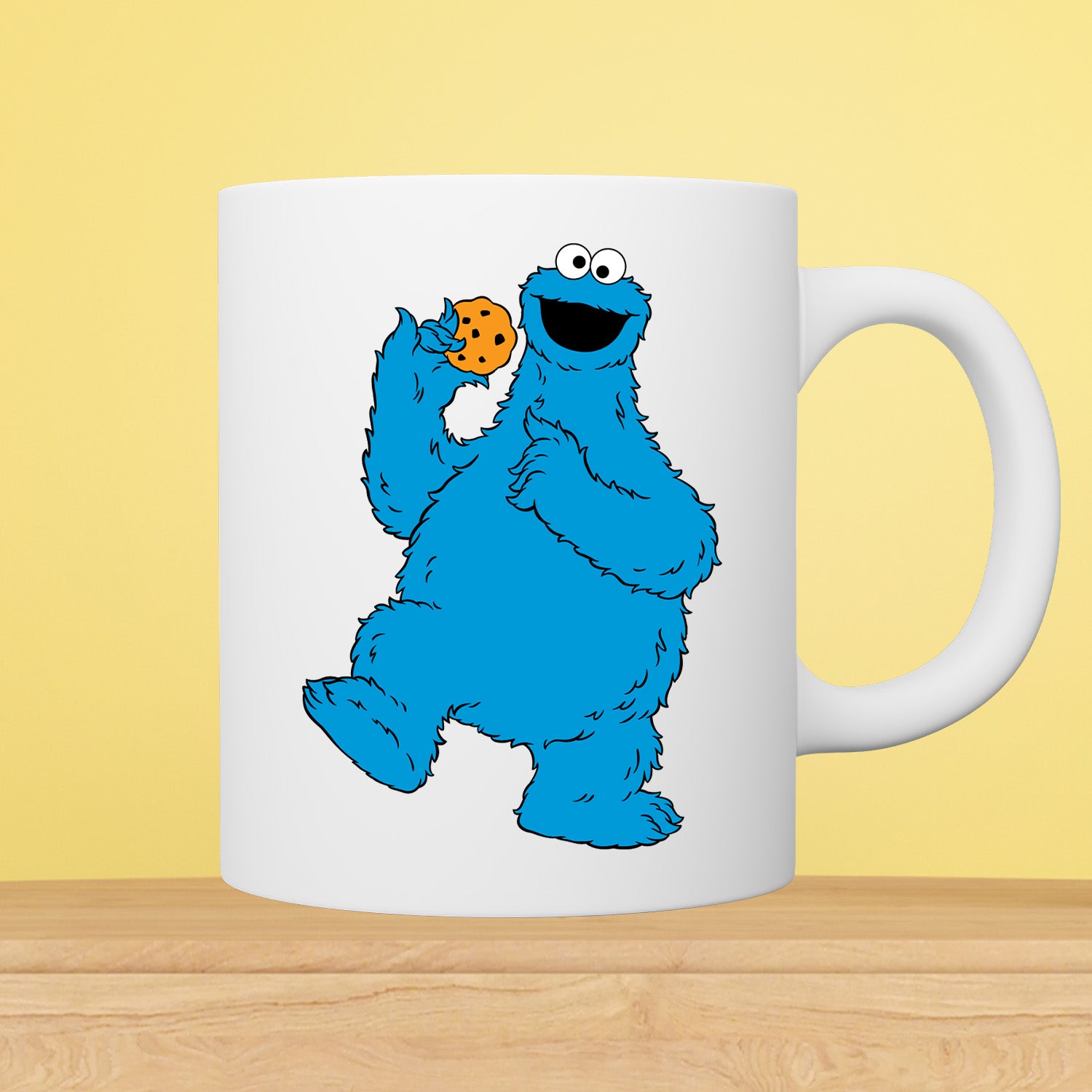 Cookie Monster Style Mug 11oz White Cup